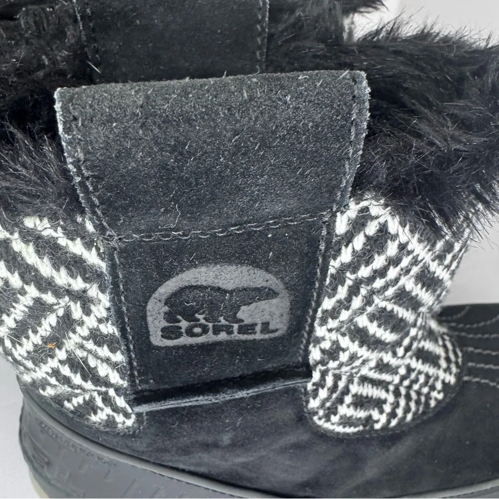 Sorel TIVOLI II Women's Waterproof Boot Suede Detailed Checker Pattern Sz5